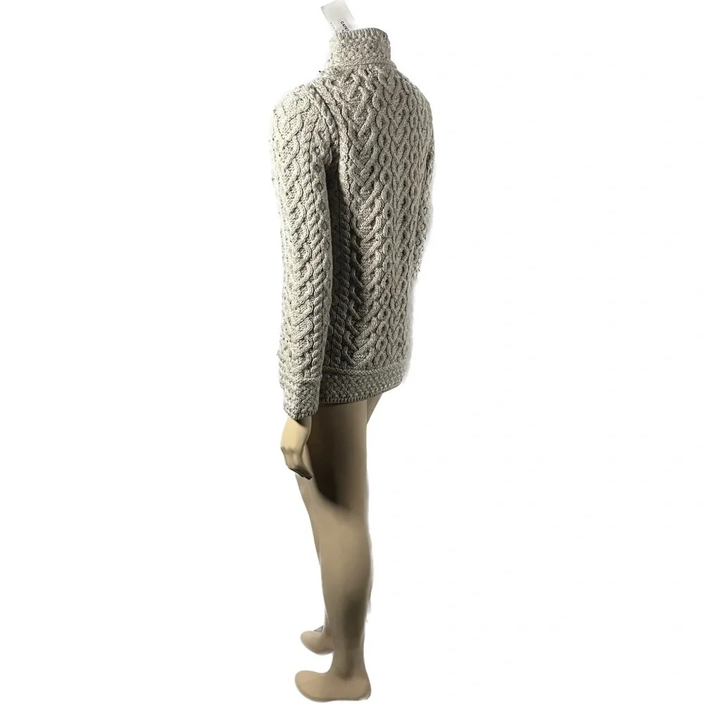 NWT Aran Mor Ireland 100% Merino Cable Knit Sweater - Picture 7 of 16